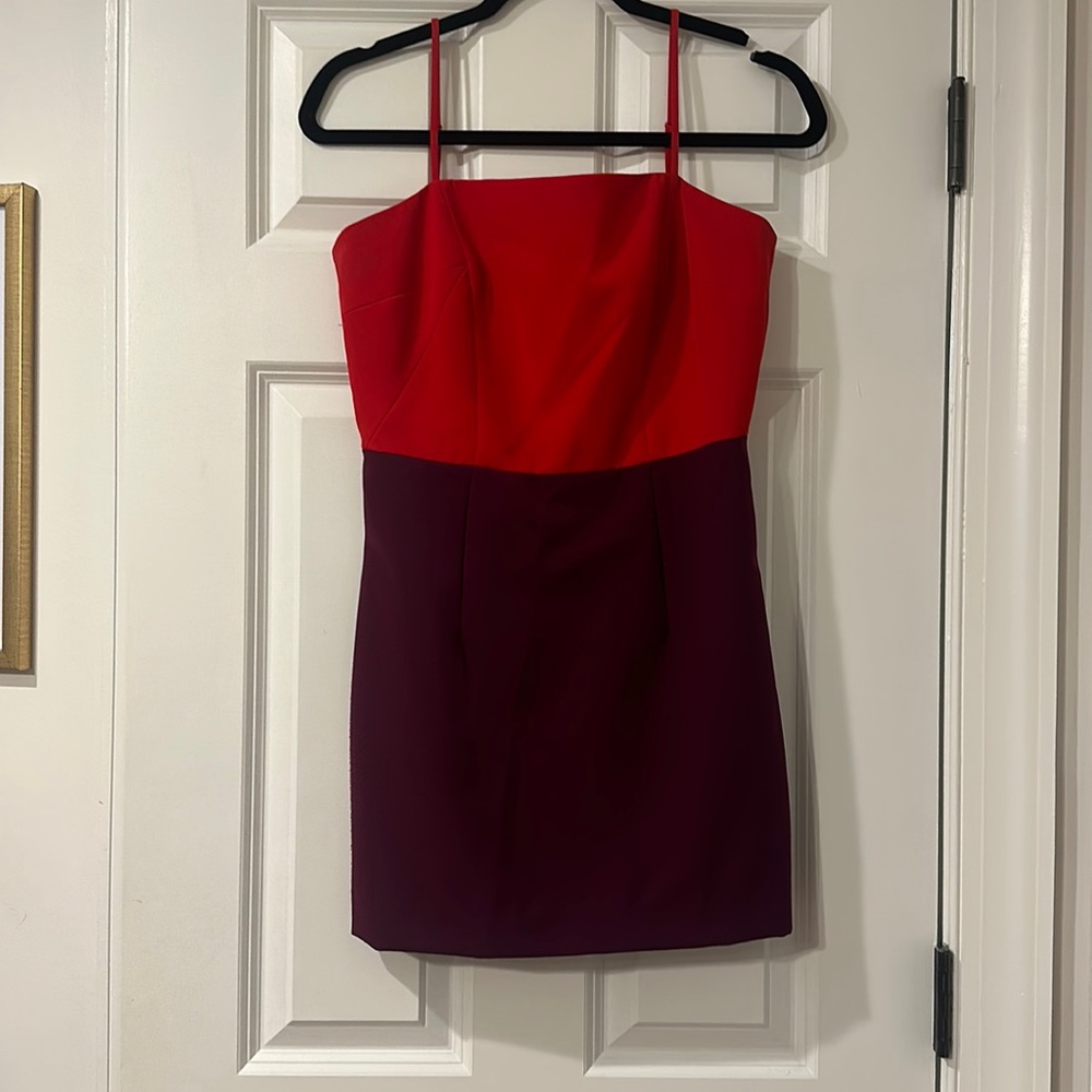 Red and Maroon Cocktail dress